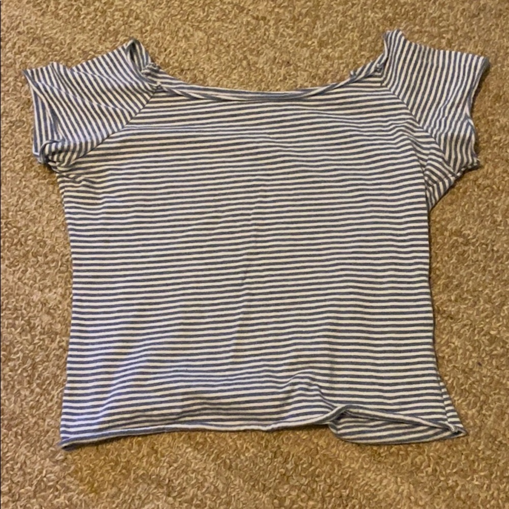 off the shoulder striped top